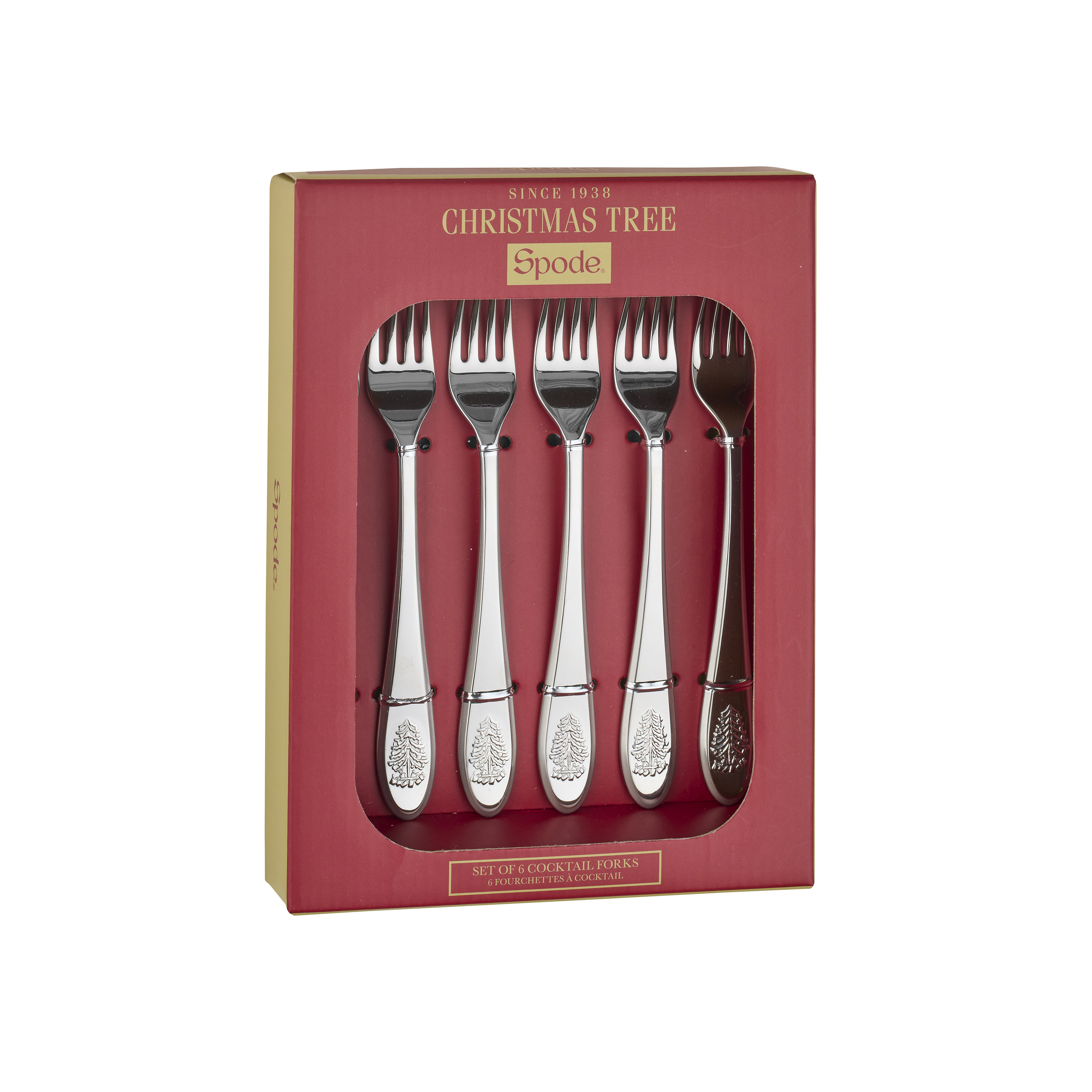 Christmas Tree Cocktail Forks Set of 6 image number null